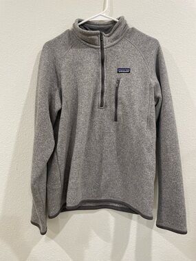 Patagonia Men’s Gray Quarter-Zip Fleece Pullover Size Medium